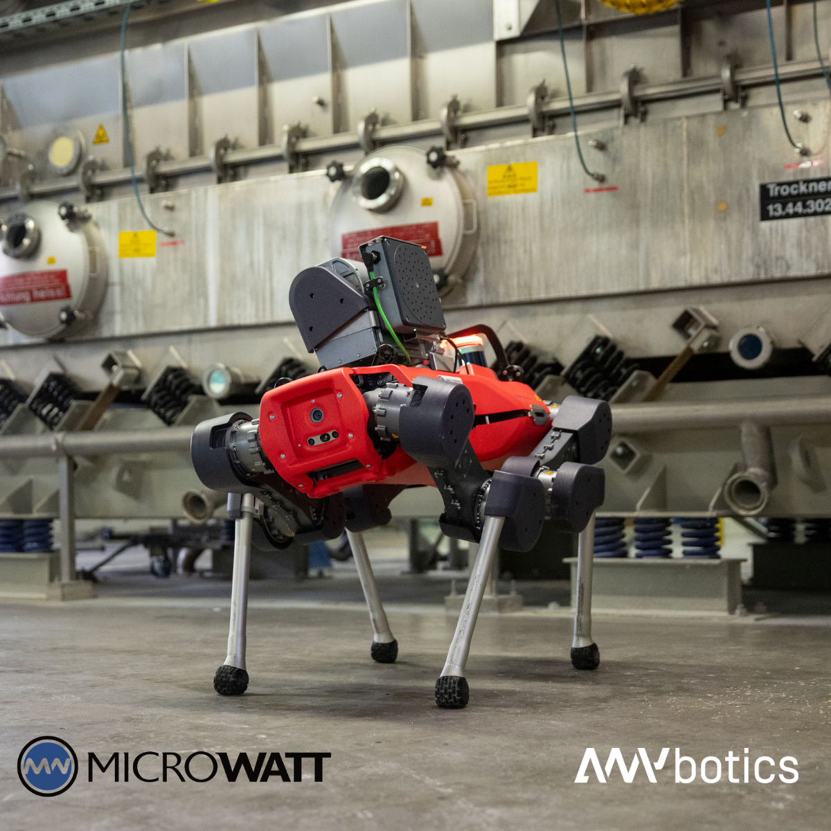 ANYbotics ANYmal robot with GasGuard gas-leak detection module – Microwatt Canadian partner and distributor
